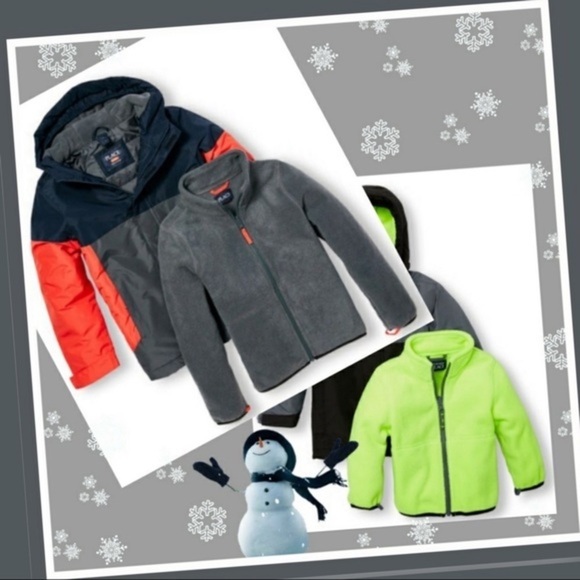 Children’s Place 2-Piece Puffer Jacket Set in Grey & Black – Winter Keeper 4 - Picture 6 of 9